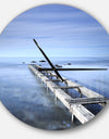 Dark Blue Sky and Large Pier - Oversized Coastal Wall CLock
