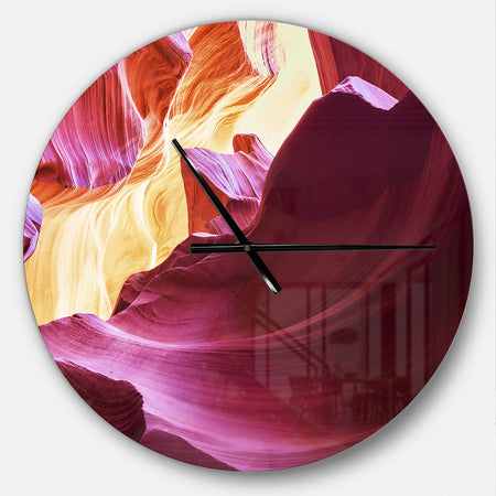 Purple in Antelope Canyon - Oversized Modern Wall CLock