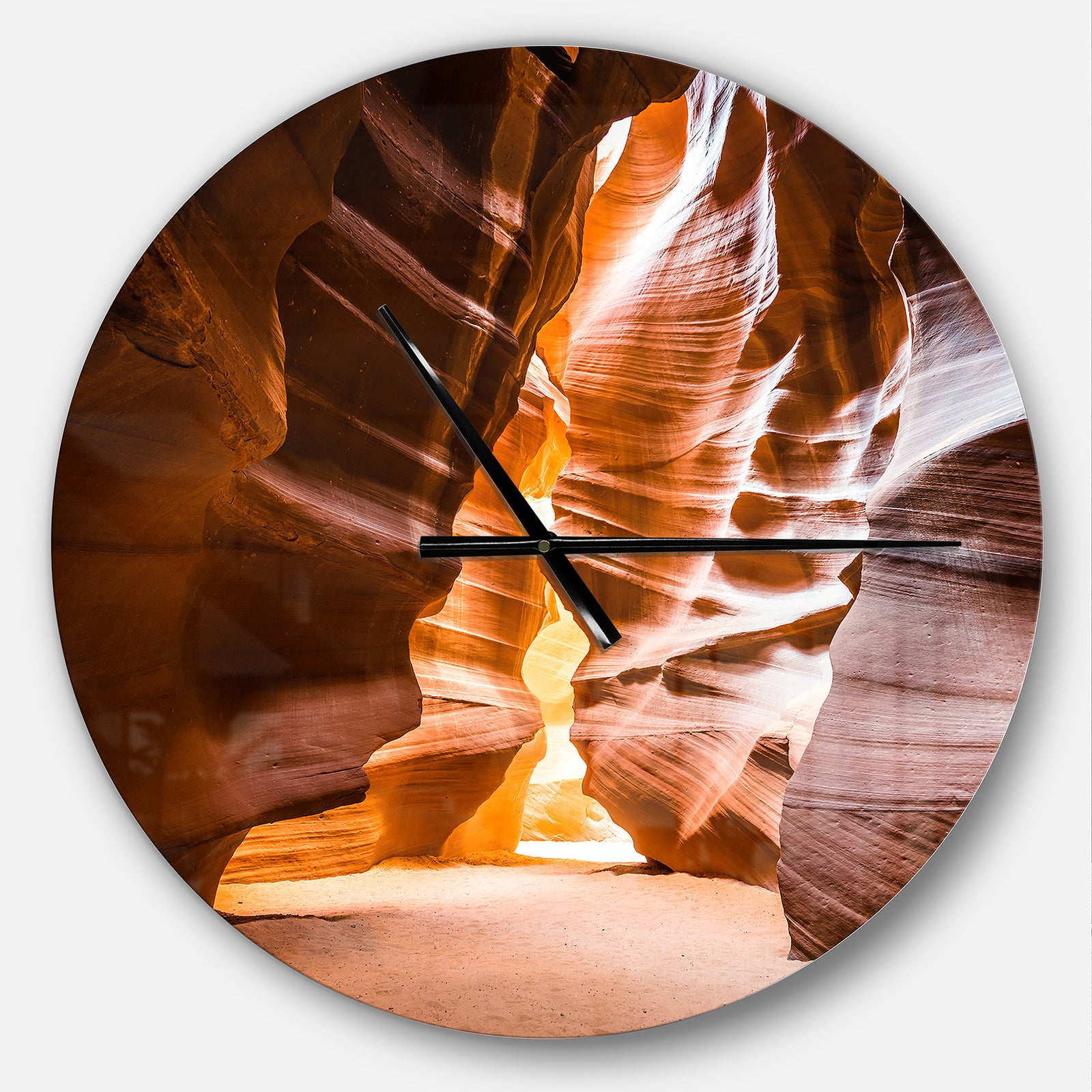 Antelope Canyon in Sunshine - Oversized Modern Wall CLock