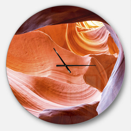 Antelope Canyon Inside View - Oversized Modern Wall CLock