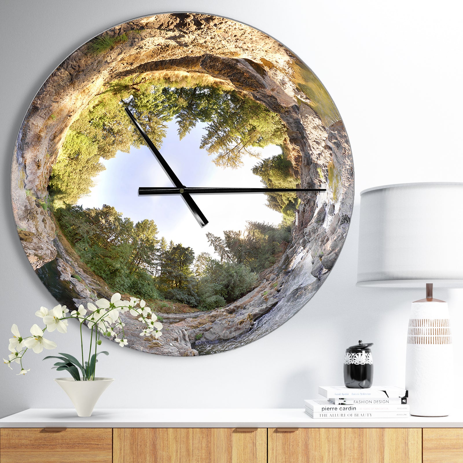 Wild River Tube - Oversized Landscapes Wall CLock