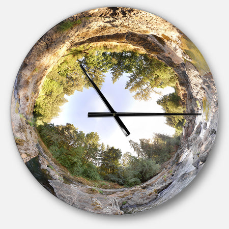 Wild River Tube - Oversized Landscapes Wall CLock