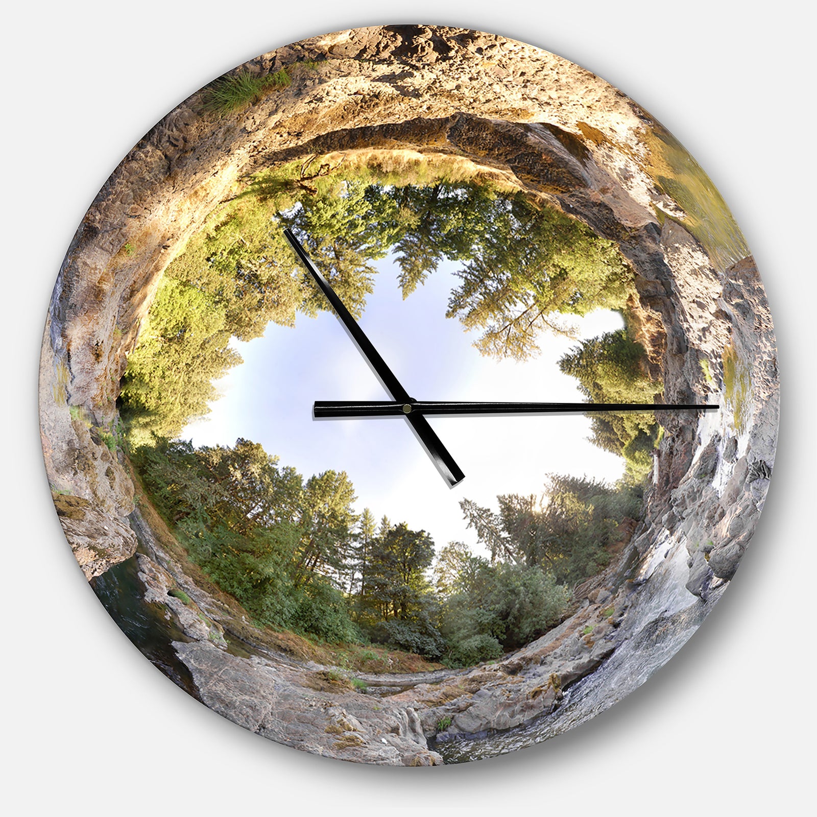 Wild River Tube - Oversized Landscapes Wall CLock