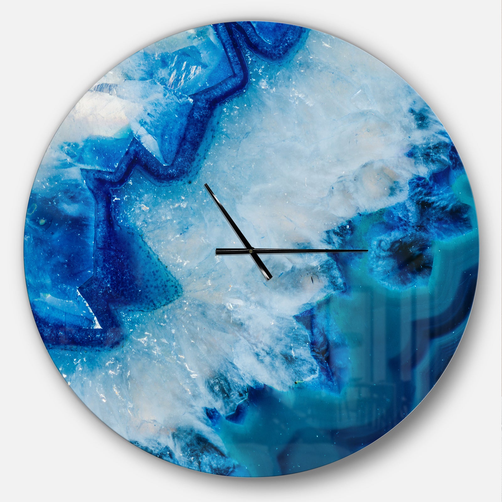Geode Slice Macro - Oversized Modern Wall CLock