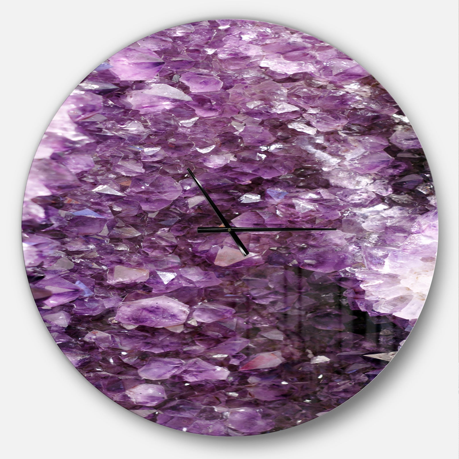 Purple Precious Stones - Oversized Modern Wall CLock