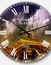 Paris Eiffel Towerand Gorgeous Sky - Photography Wall CLock