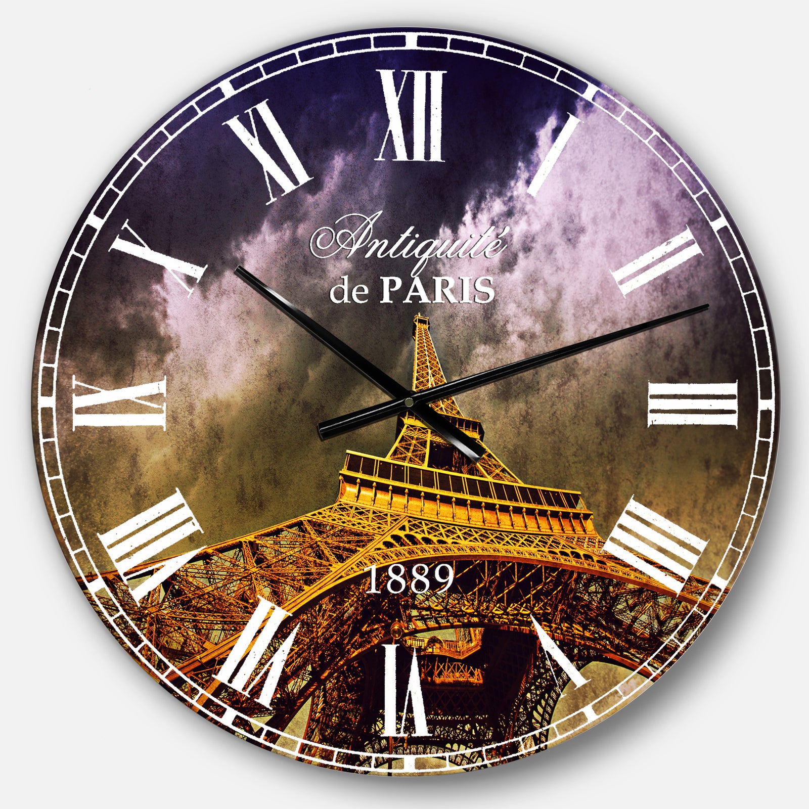 Paris Eiffel Towerand Gorgeous Sky - Photography Wall CLock