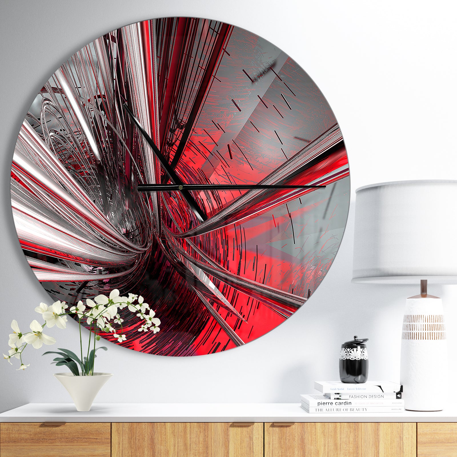 Fractal 3D Deep into Middle - Oversized Modern Wall CLock