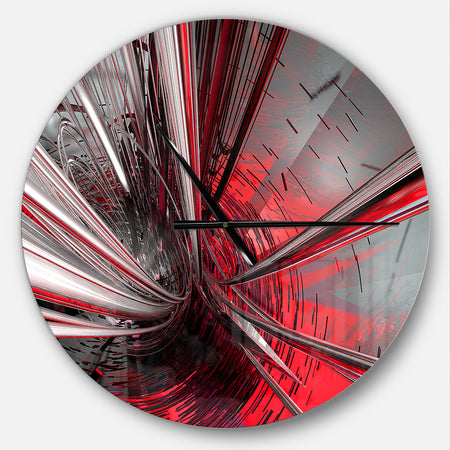 Fractal 3D Deep into Middle - Oversized Modern Wall CLock
