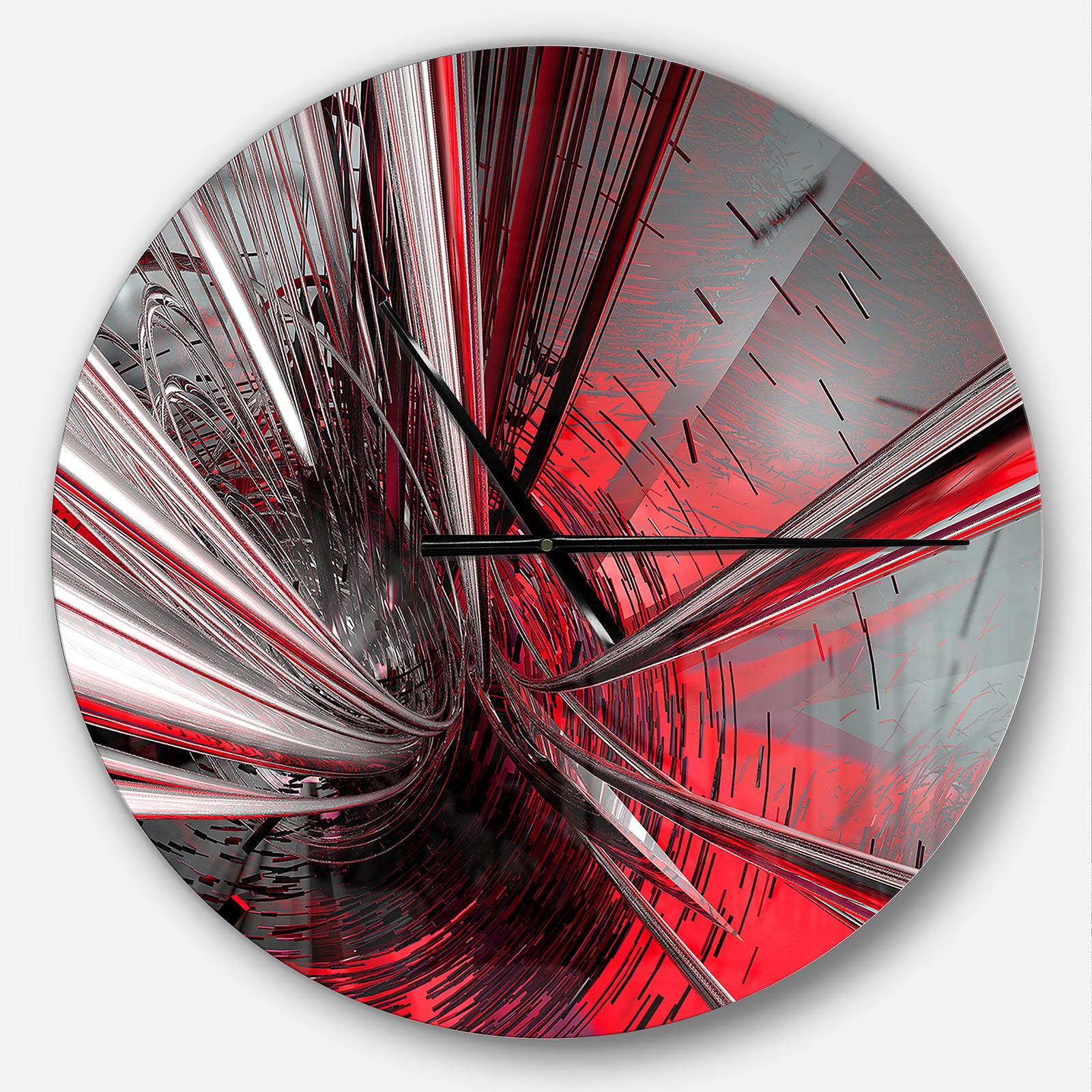 Fractal 3D Deep into Middle - Oversized Modern Wall CLock