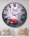 Eiffel View from Paris Street - Cityscape Photo Large Wall CLock