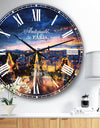 Night Paris Amazing View - Skyline Large Wall CLock