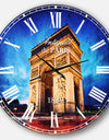 Arch of Triumph in Paris - Landscape Photo Large Wall CLock