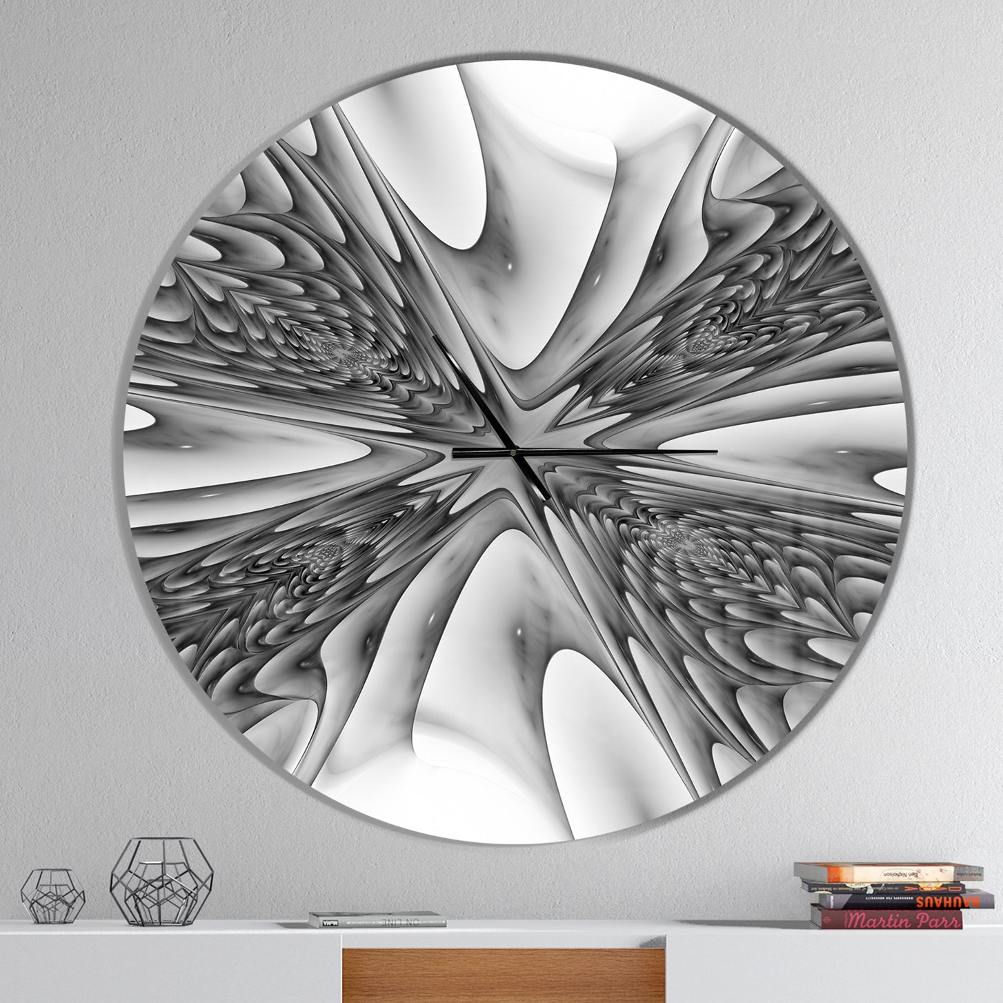 Fractal 3D Magical Depth - Oversized Modern Wall CLock