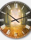 Urban Street at Night - Landscape Photo Oversized Wall CLock