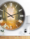 Urban Street at Night - Landscape Photo Oversized Wall CLock