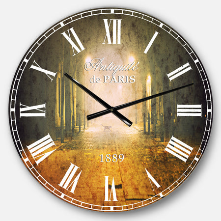 Urban Street at Night - Landscape Photo Oversized Wall CLock