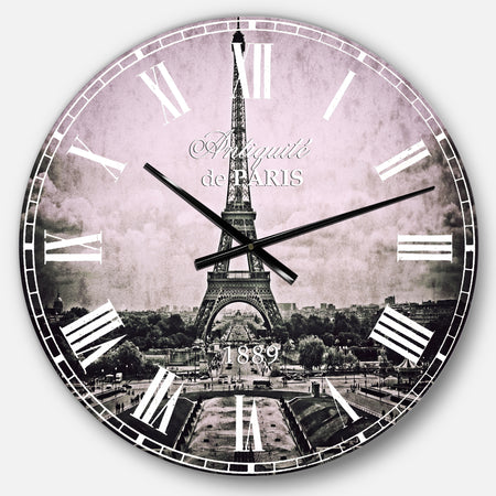 Vintage View of Paris France - Vintage Wall CLock