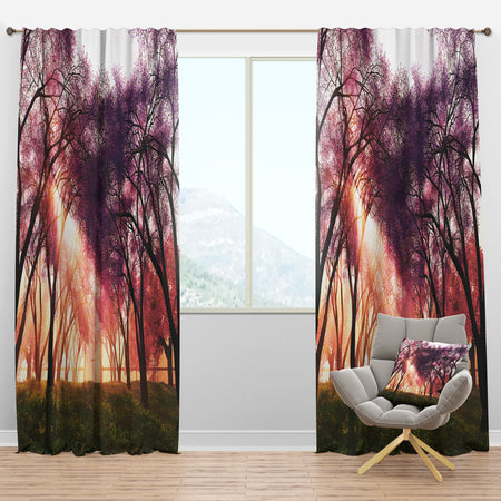 Cherry Blossoms Japan Garden - Landscape Curtain Panels
