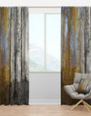 Yellow Morning in Forest Panorama - Landscape Curtain Panels