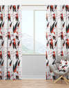 Flamingo Watercolor tropical - Animals Curtain Panels