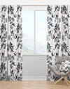 Floral pattern with birds - Floral Curtain Panels