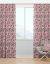 Red Rose in Pink - Floral Curtain Panels