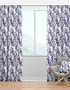 Floral pattern in Purples and Blues - Floral Curtain Panels