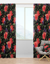 Pansy Flowers Rose Patterns - Floral Curtain Panels