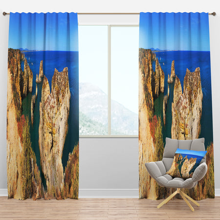 Rocky bay in Portugal - Landscapes Curtain Panels