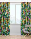 Texture with Abstract Flowers & Leaves - Modern & Contemporary Curtain Panels