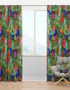 Abstract Flowers and Leaves - Traditional Curtain Panels