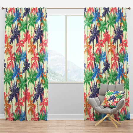 Palm Pattern A - Tropical Curtain Panels