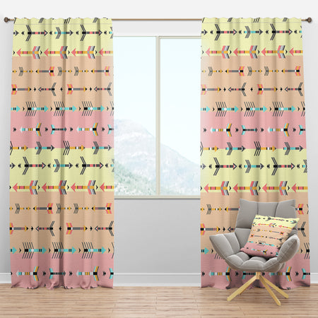 Tribal Arrows Boho Pattern - Southwestern Curtain Panels