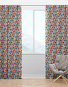 Colorful Diagonal Geometric Tiles Pattern - Modern & Contemporary Curtain Panels