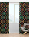 Geometric Round Ethnic Decorative Elements - Bohemian & Eclectic Curtain Panels