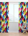 Bright Hexagons - Modern Curtain Panels