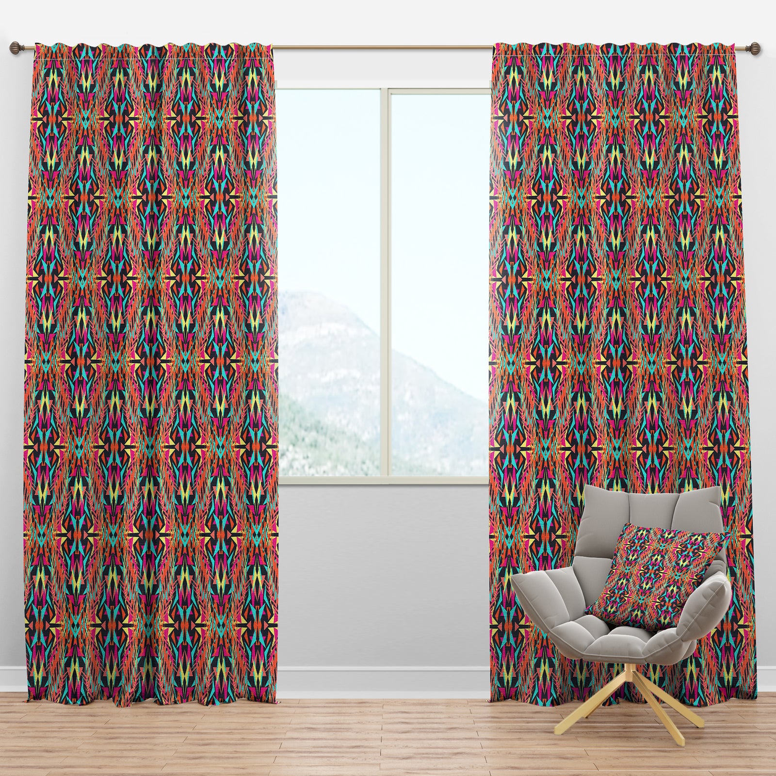 Electro Boho Color Trend - Bohemian & Eclectic Curtain Panels