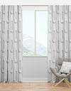 Curved Shape Pattern - Scandinavian Curtain Panels