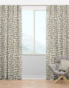 I feel LOVE Text Pattern - Eclectic Curtain Panels