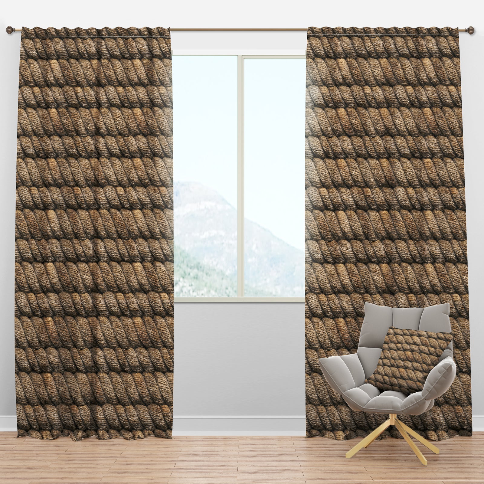Hemp Rope - Farmhouse Curtain Panels