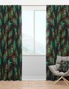 Multicolored Decorative Abstract Bird Feathers - Southwestern Curtain Panels