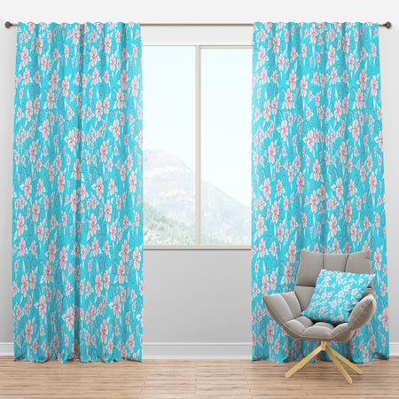 Flower Pattern - Modern & Contemporary Curtain Panels