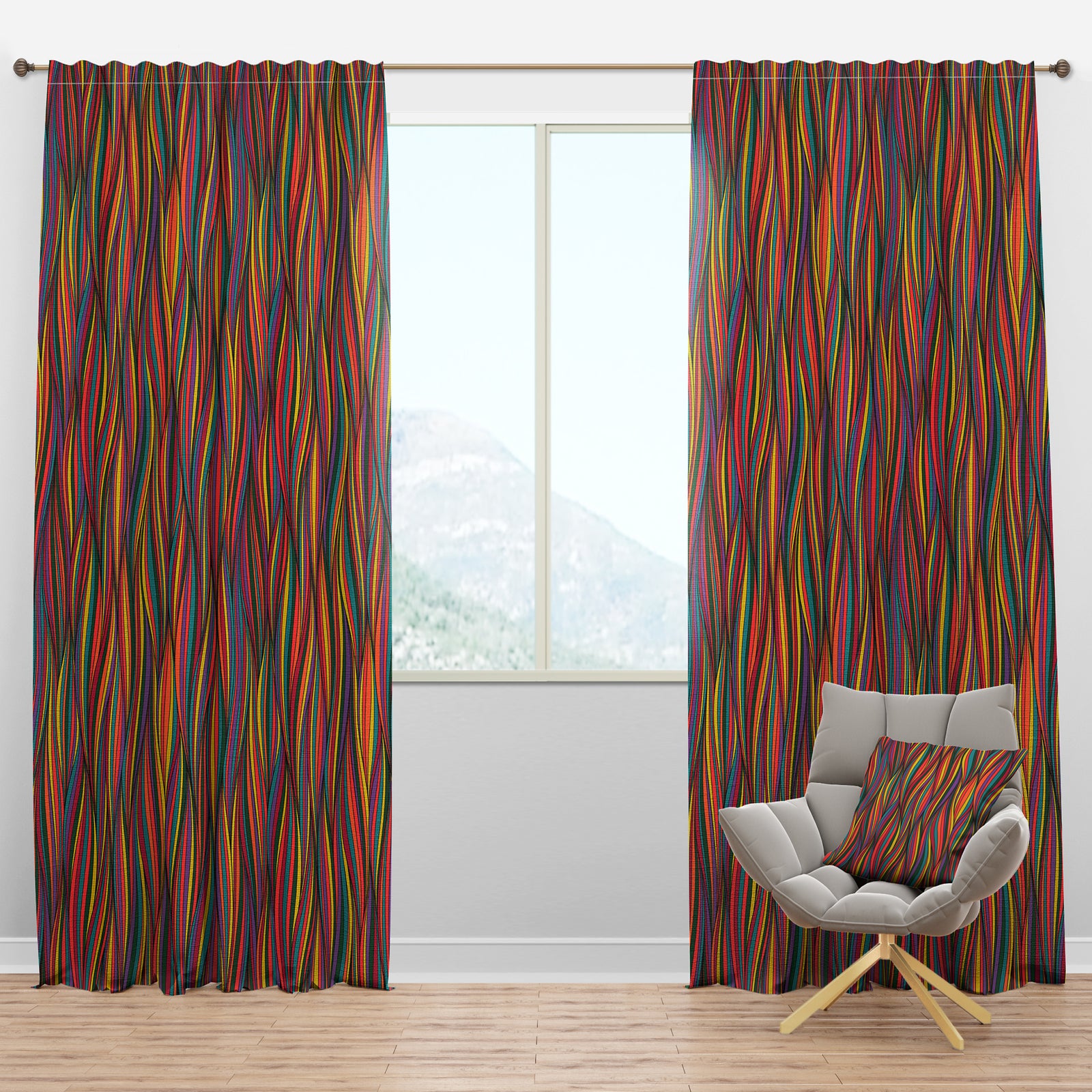 Gorgeous Wave - Bohemian & Eclectic Curtain Panels