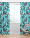 Winter Pattern with Peacocks & Snowflakes - Modern & Contemporary Curtain Panels