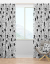 Cats Pattern - Modern Curtain Panels