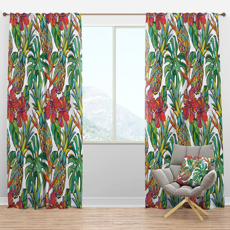 Colorful Tropical Pattern - Tropical Curtain Panels