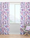 Pink Purple Paisly - Bohemian & Eclectic Curtain Panels