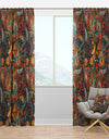 Paisley Floral Pattern - Bohemian & Eclectic Curtain Panels