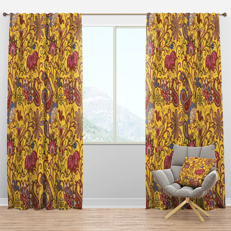 Pattern in Ethnic Traditional Style - Bohemian & Eclectic Curtain Panels